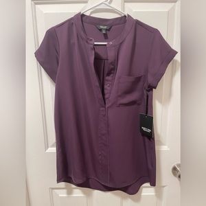 Simply Vera Vera Wang Purple Button Blouse